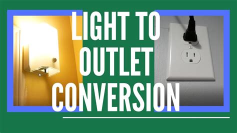 convert light outlet to power outlet